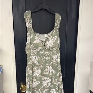 Floral Green Dress